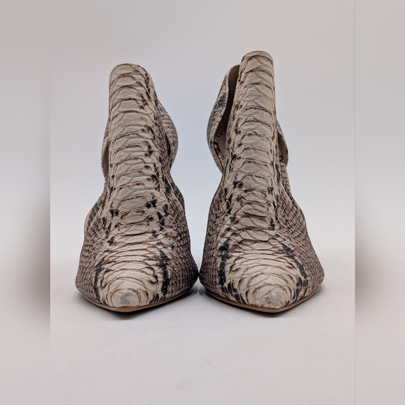 Steve Madden Dolly Pump Sz 8.5M Women d'Orsay Snakeskin Pattern Heel Pointed Toe - Picture 14 of 17